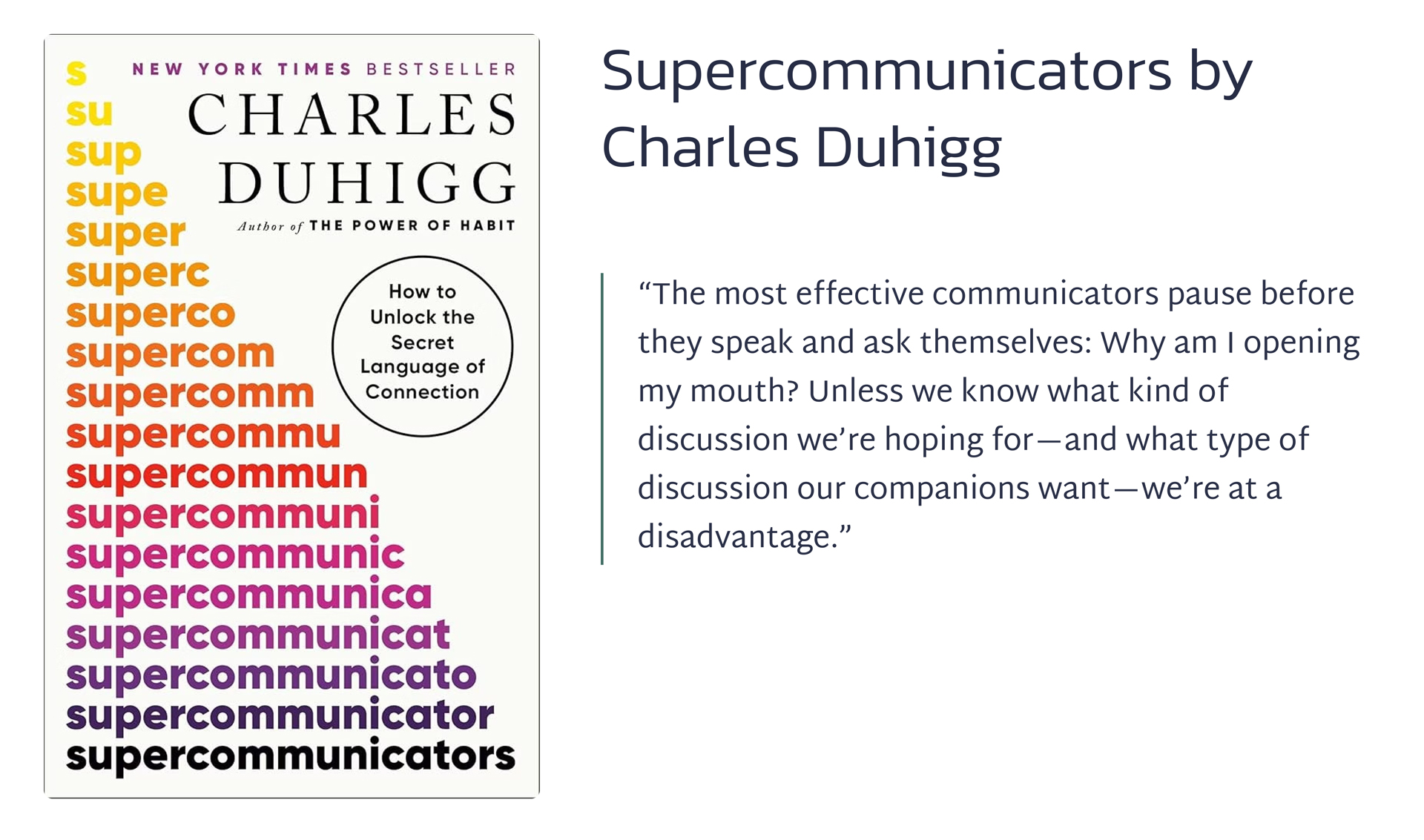 Supercommunicators